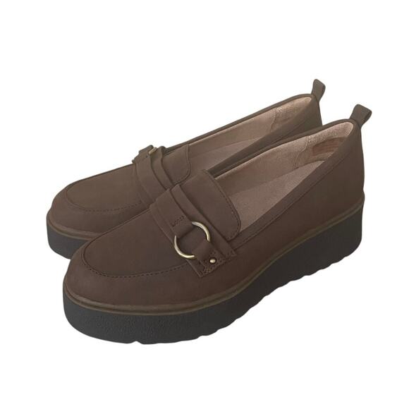 New SOUL Naturalizer Joyla Size 7.5 Brown Suede Leather Loafers - Picture 1 of 12